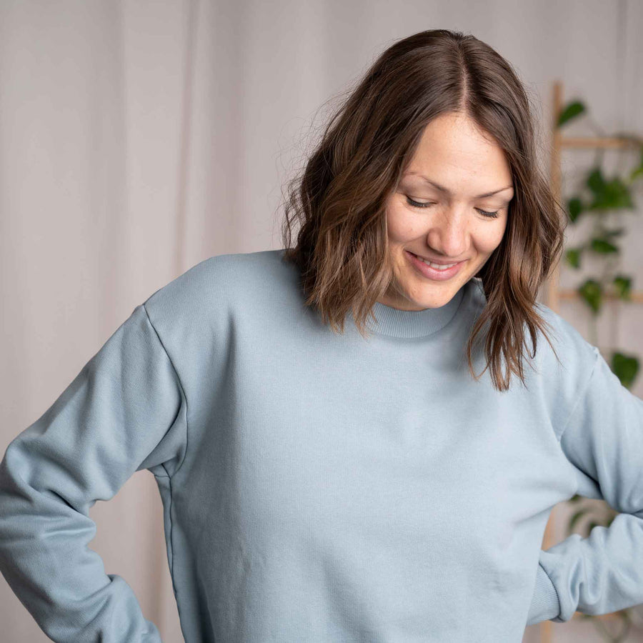Vrancesca - Sweater aus Biobaumwolle, Eisblau