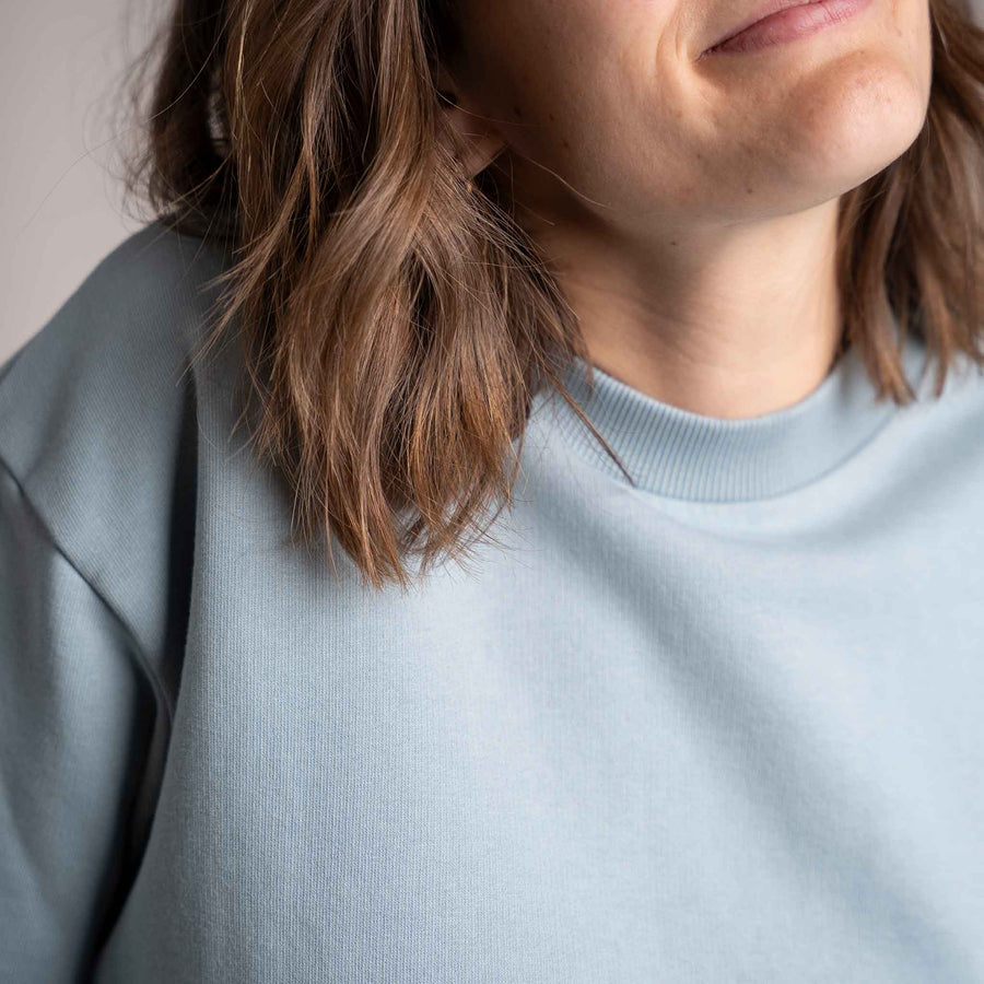 Vrancesca - Sweater aus Biobaumwolle, Eisblau