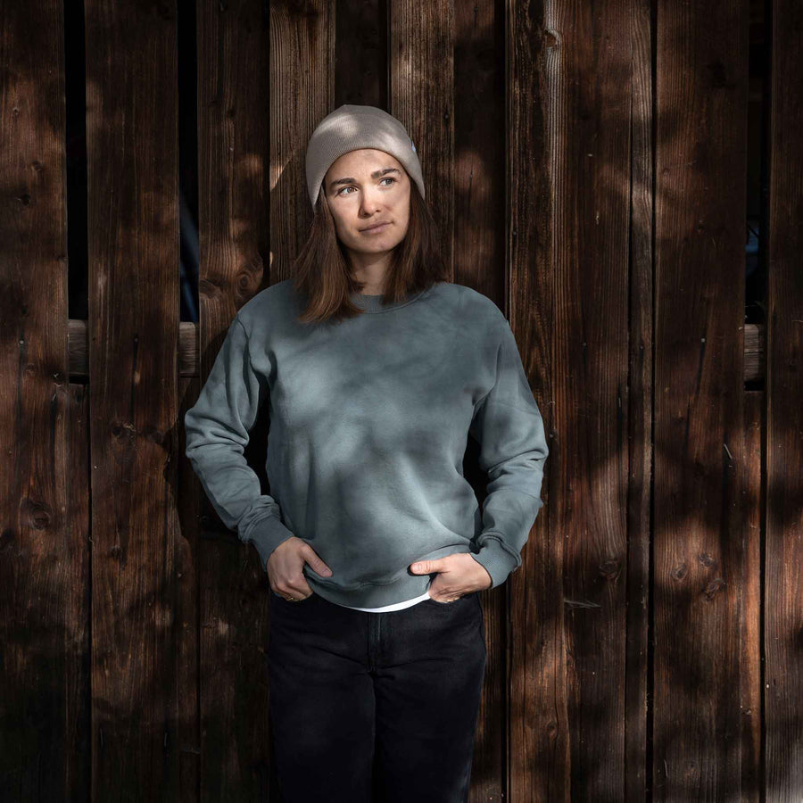 Vrancesca - Sweater aus Biobaumwolle, Balsamgrün