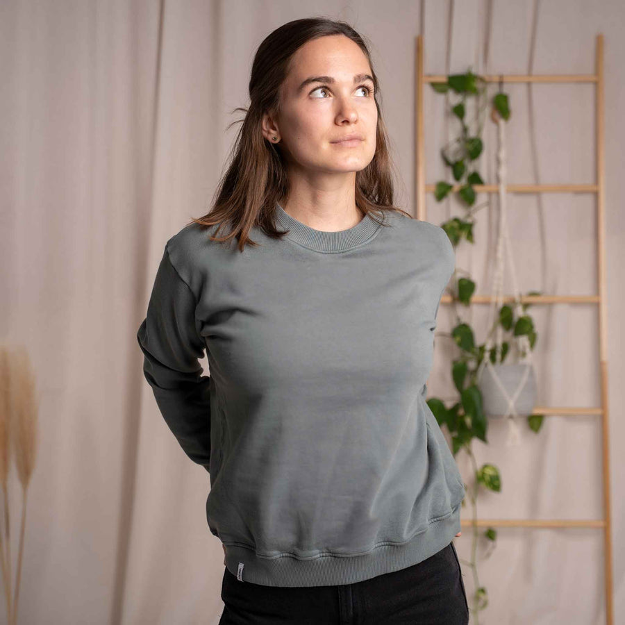 Vrancesca - Sweater aus Biobaumwolle, Balsamgrün