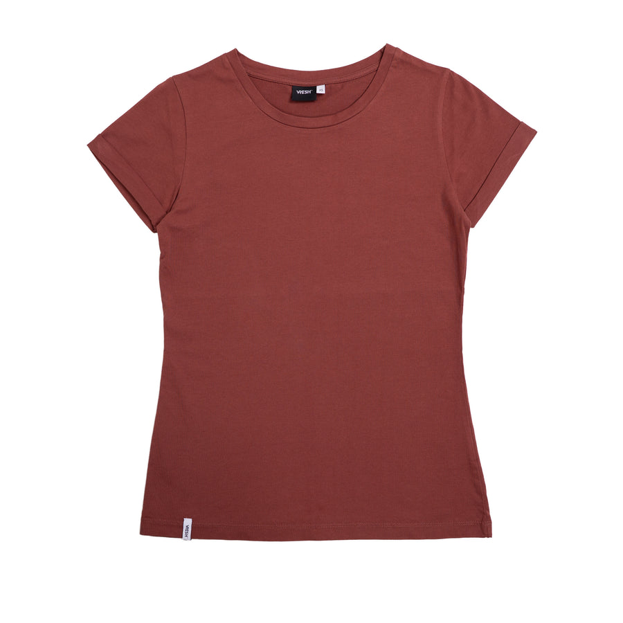 Vranka - T-Shirt aus Biobaumwolle, Mahagoni