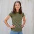 Vranka - T-Shirt aus Biobaumwolle, Schilfgrün