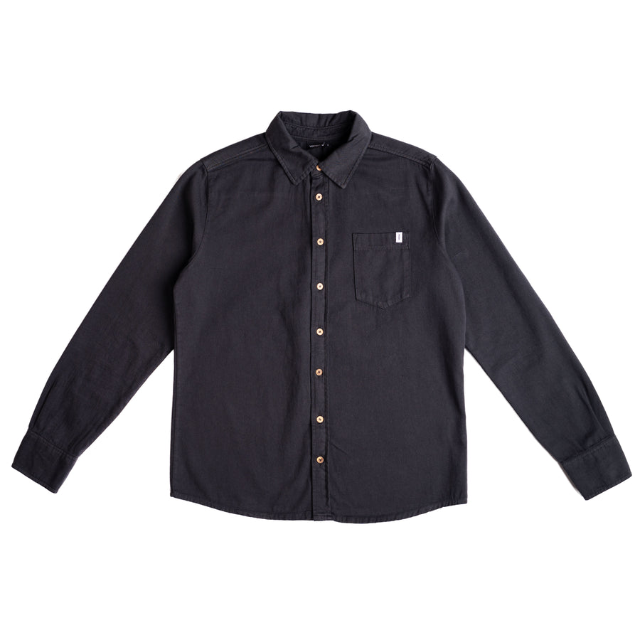 Vranklin - Hemd aus Biobaumwolle, Dunkelgrau