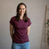 Vranziska - Kimono T-Shirt mit TENCEL™ Lyocell, Bordeaux