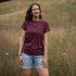 Vranziska - Kimono T-Shirt mit TENCEL™ Lyocell, Bordeaux