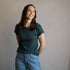 Vranziska - Kimono T-Shirt mit TENCEL™ Lyocell, Dunkelgrün