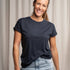 Vranziska - Kimono T-Shirt mit TENCEL™ Lyocell, Navy