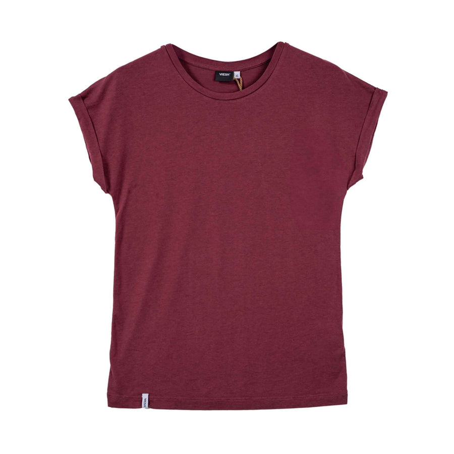 Vranziska - Kimono T-Shirt aus Tencel-Mix, Bordeaux