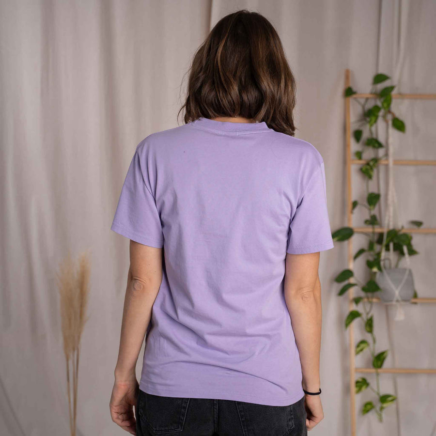 Vred - Oversized unisex T-Shirt aus Biobaumwolle, Lavendel