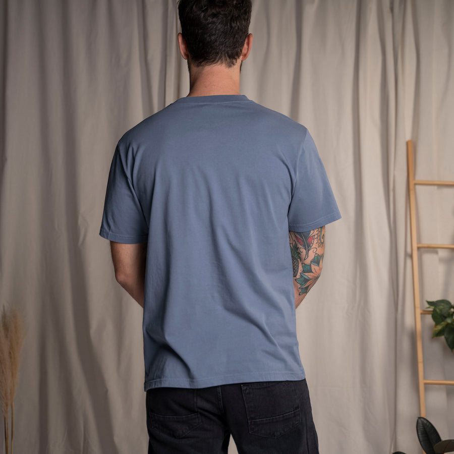 Vred - Oversized, unisex T-Shirt aus Biobaumwolle, Rauchblau