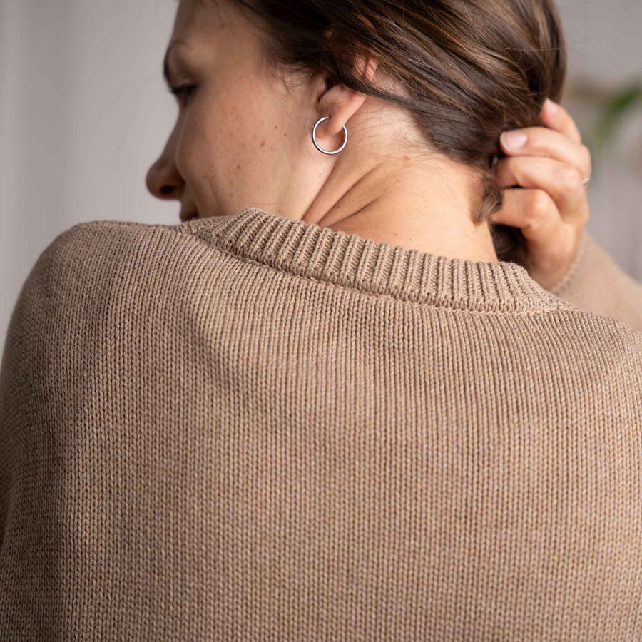 Vreda - Strick Cardigan aus Biobaumwolle, Camel