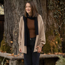 Vreda - Strick Cardigan aus Biobaumwolle, Camel