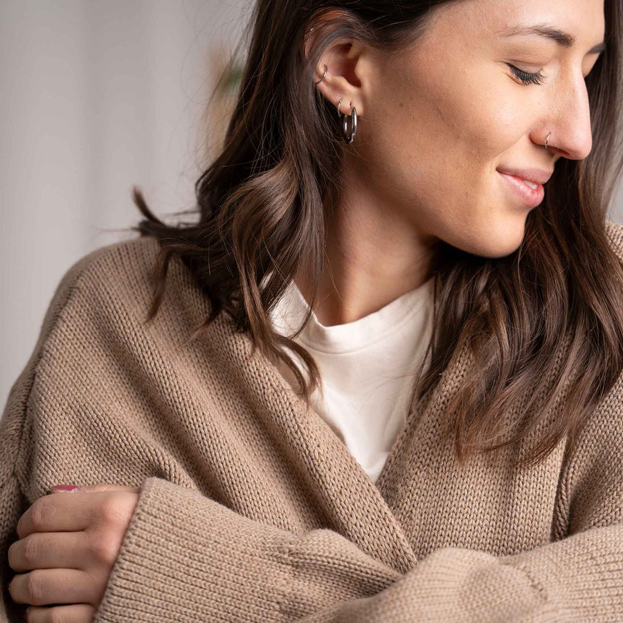 Vreda - Strick Cardigan aus Biobaumwolle, Beige