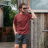 Vrederiko - Regular Fit T-Shirt aus Biobaumwolle, Mahagoni