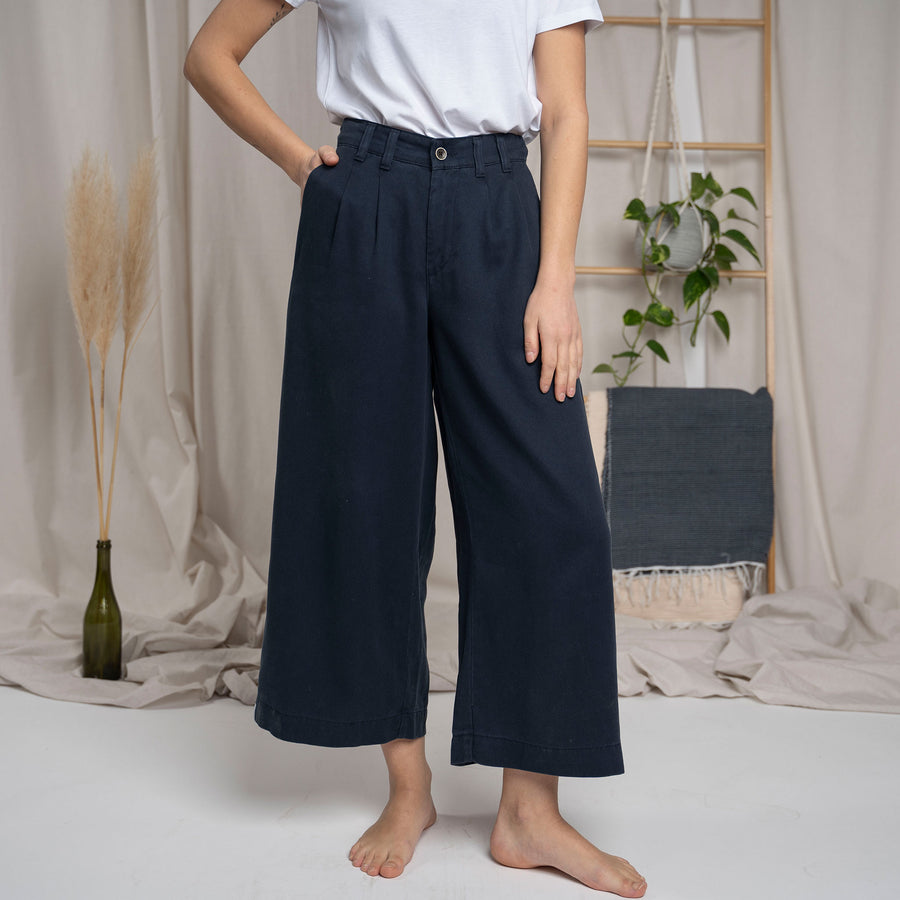 Vreni - Culotte aus Tencel, Navy