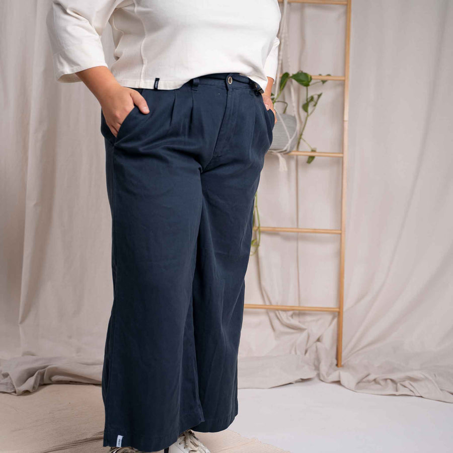 Vreni - Culotte aus Tencel, Navy