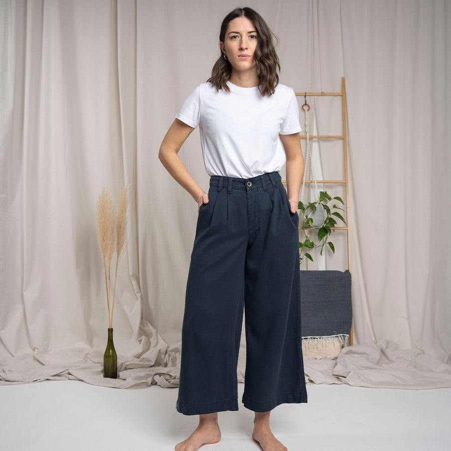 Vreni - Culotte aus Tencel, Navy