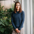 Vrenja, Klassischer Strickpullover aus Biobaumwolle, Blueberry