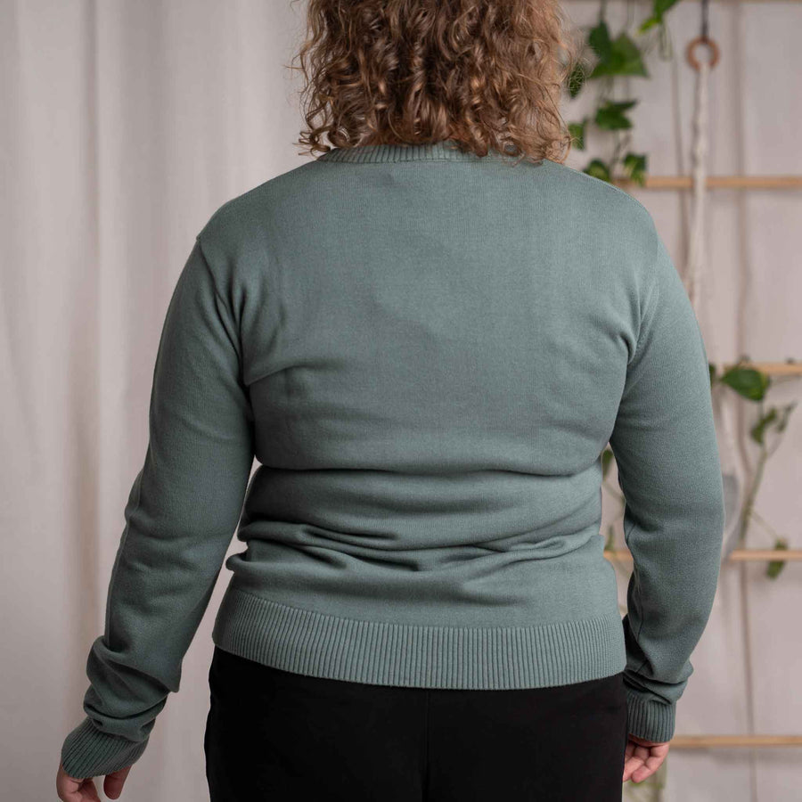 Vrenja - Klassischer Strickpullover aus Biobaumwolle, Grün