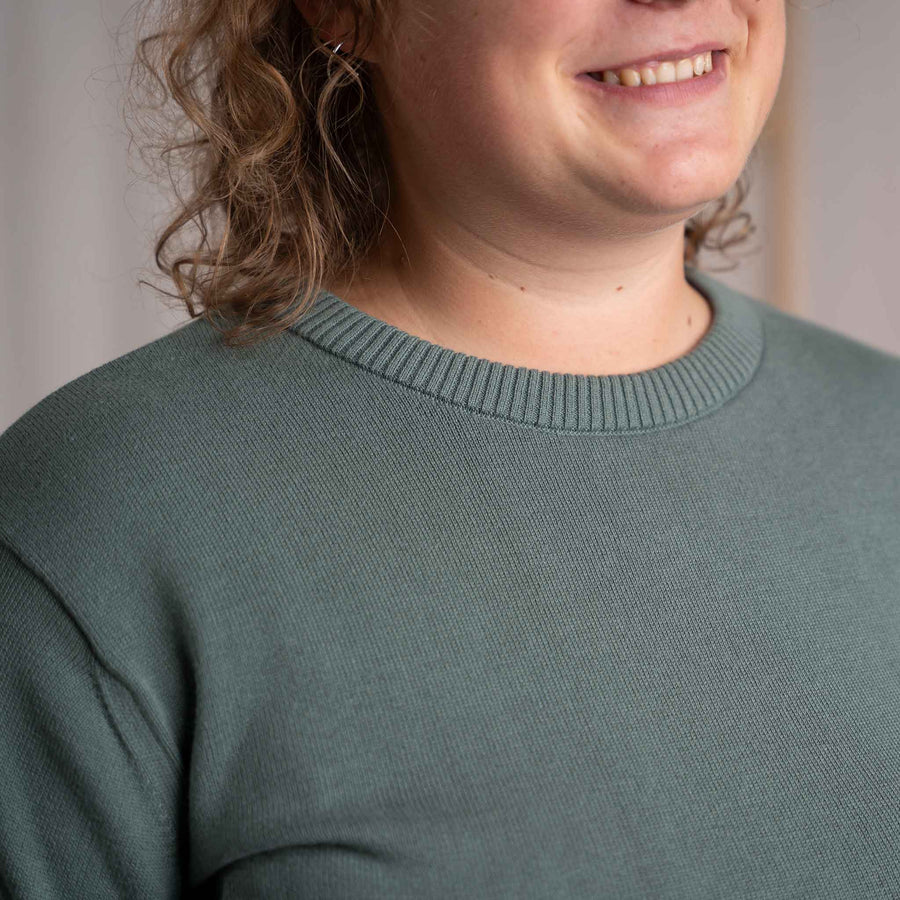 Vrenja - Klassischer Strickpullover aus Biobaumwolle, Grün