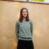 Vrenja, Klassischer Strickpullover aus Biobaumwolle, Salbei