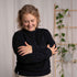 Vrenja - Klassischer Strickpullover aus Biobaumwolle, Schwarz