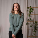 Vrenja - Klassischer Strickpullover aus Biobaumwolle, Grün