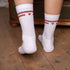 Vresh Verliebt - Tennis Socken aus Biobaumwoll-Mix, Weiß