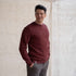 Vrido - Regular Fit Sweater aus Biobaumwolle, Burgundy