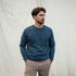 Vrido - Regular Fit Sweater aus Biobaumwolle, Mittelblau
