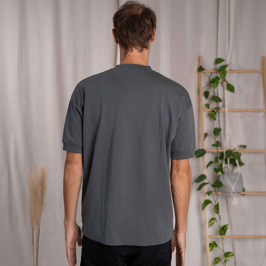 Vriedl - Oversized T-Shirt aus Heavy-Jersey Biobaumwolle, Tannengrün