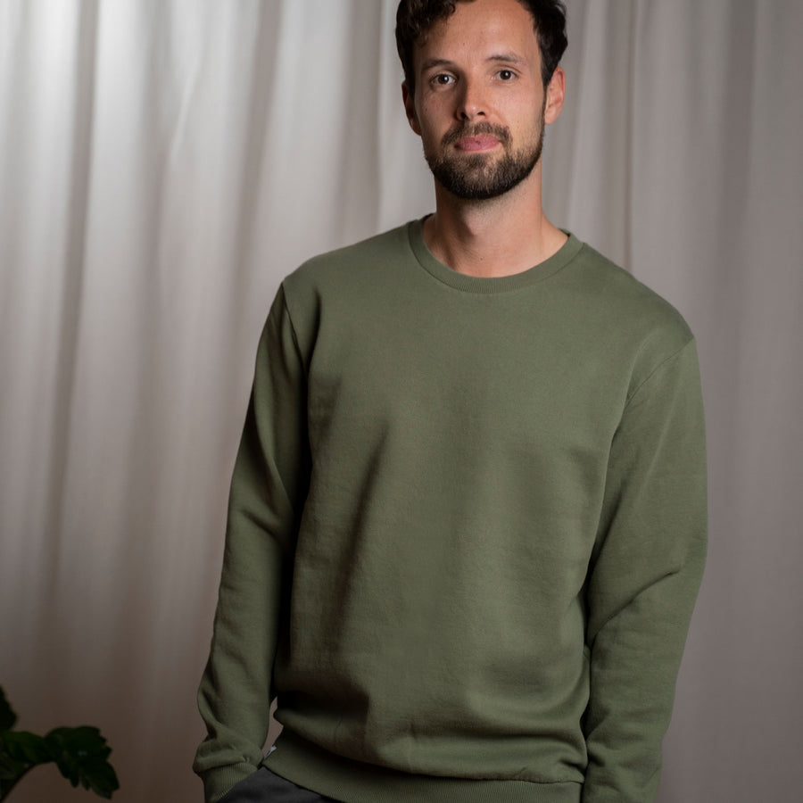 Vritz - Sweater aus Biobaumwolle, Moosgrün