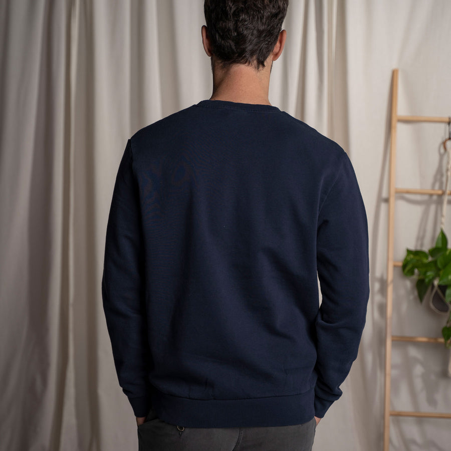 Vritz - Regular Fit Sweater aus Biobaumwolle, Navy