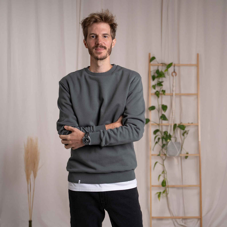 Vritz - Regular Fit Sweater aus Biobaumwolle, Tannengrün