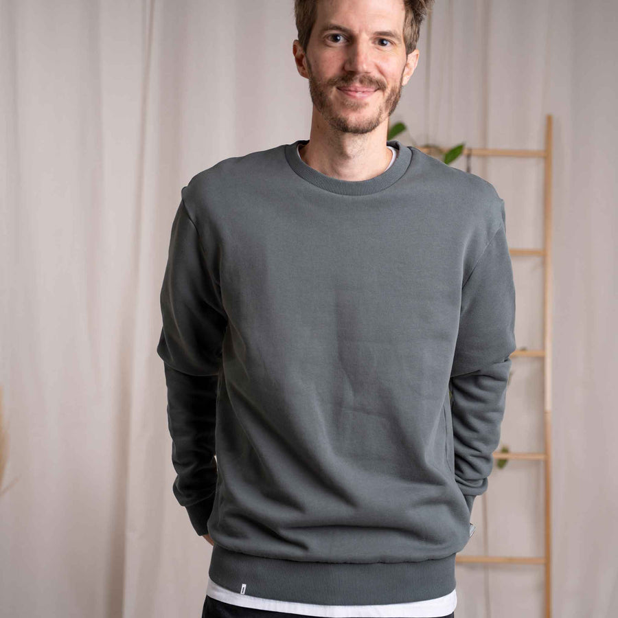 Vritz - Regular Fit Sweater aus Biobaumwolle, Tannengrün