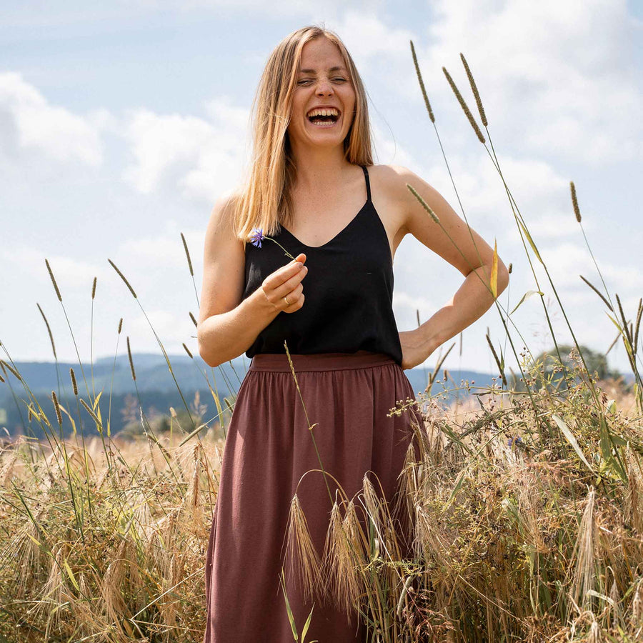 Vuchsia - Trägertop aus Tencel, Schwarz
