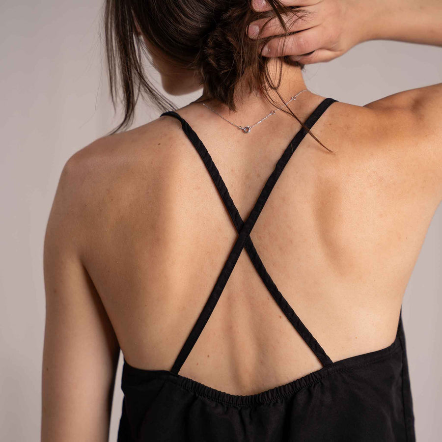 Vuchsia - Trägertop aus Tencel, Schwarz