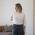 Vylda - 3/4 Crop-Top Locker mit TENCEL™ Lyocell, Ecru