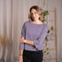 Vylda - 3/4 Crop-Top Locker aus Tencel-Mix, Lila