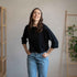 Vylda - 3/4 Crop-Top Locker mit TENCEL™ Lyocell, Schwarz