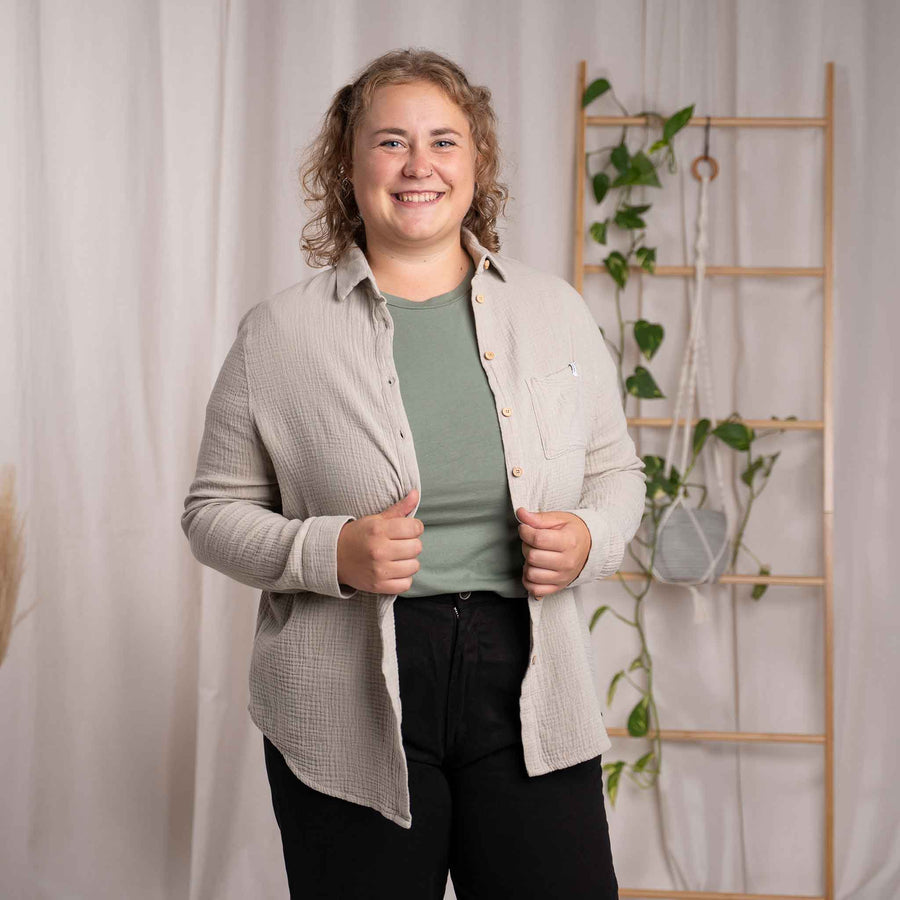 Vyllin - Musselin Hemd aus Biobaumwolle, Beige