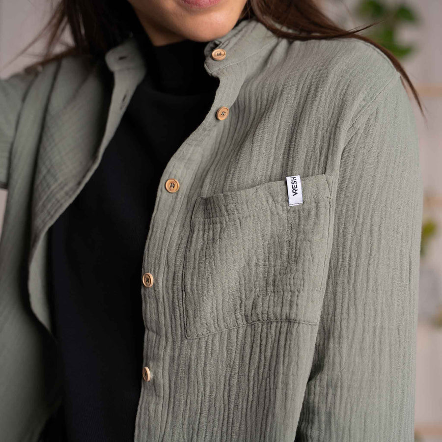 Vyllin - Musselin Hemd aus Biobaumwolle, Salbei