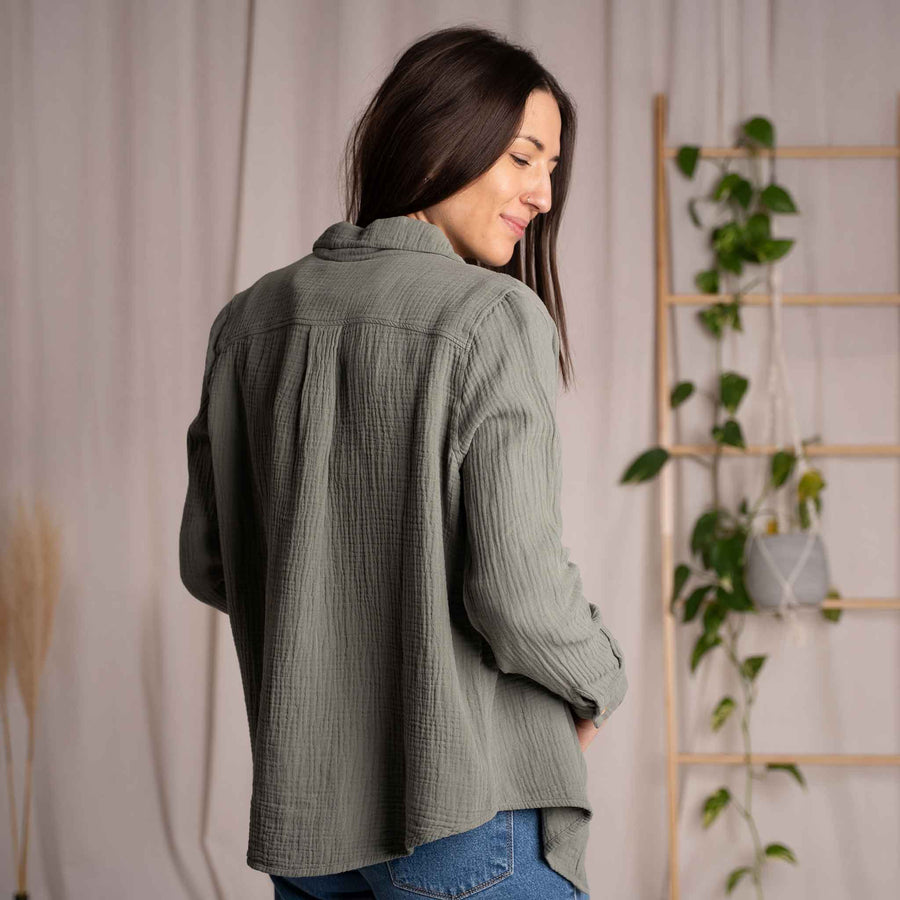 Vyllin - Musselin Hemd aus Biobaumwolle, Salbei