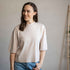 Vynnia - Oversized T-Shirt mit TENCEL™ Modal, Creme