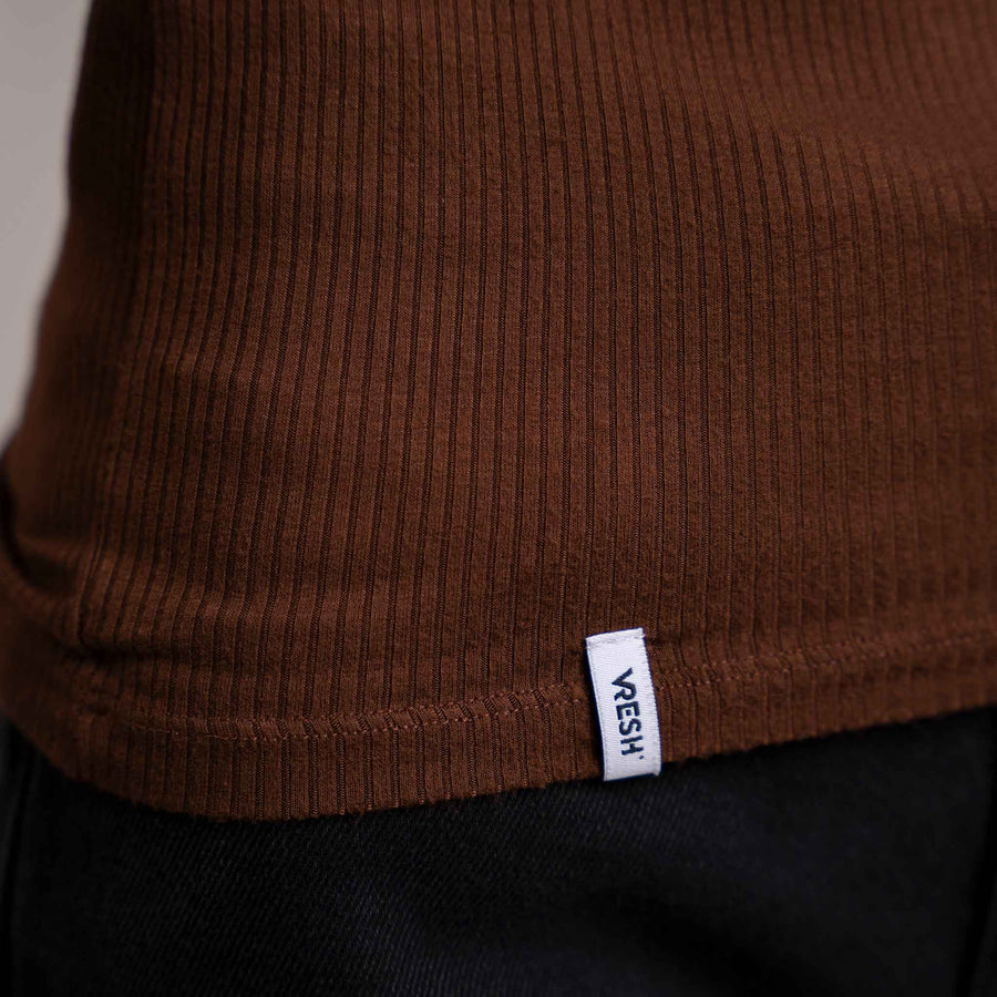 Ovelia - Neck-Top aus Bambus, Kastanie