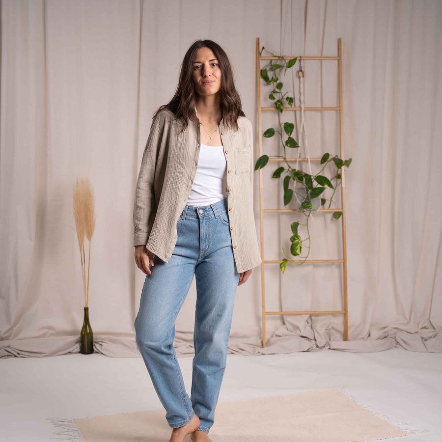 Vyllin - Musselin Hemd aus Biobaumwolle, Beige