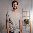 Ravi - Regular Fit T-Shirt aus Tencel-Mix, Hellgrau