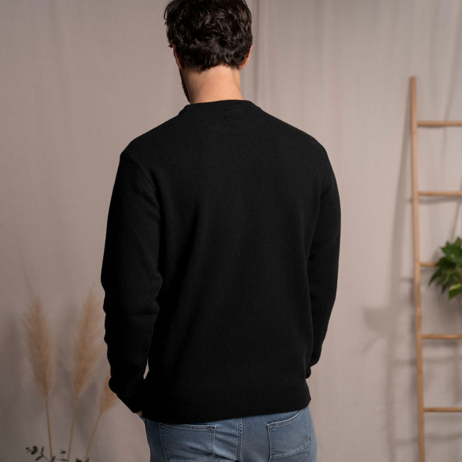 Vredo, Strick Sweater aus Wollmix, Schwarz