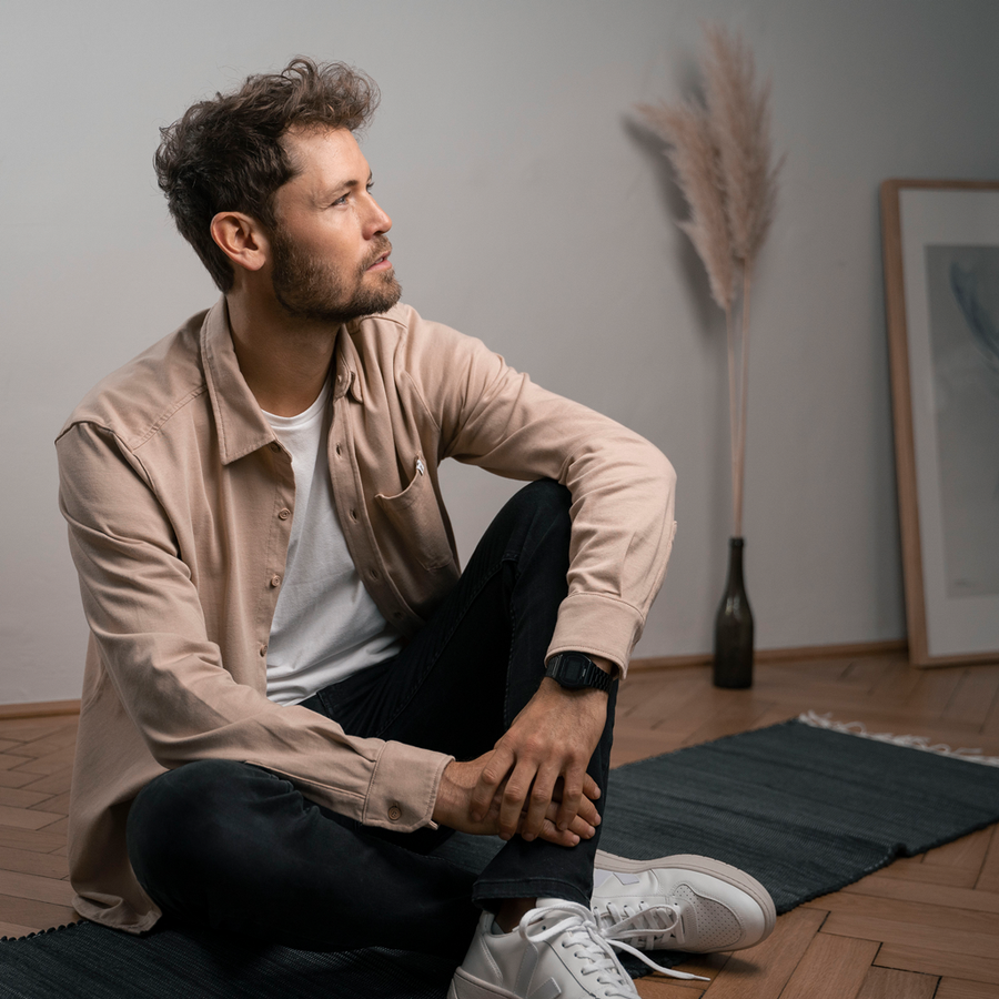 Vranky - Hemd aus Biobaumwolle, Beige