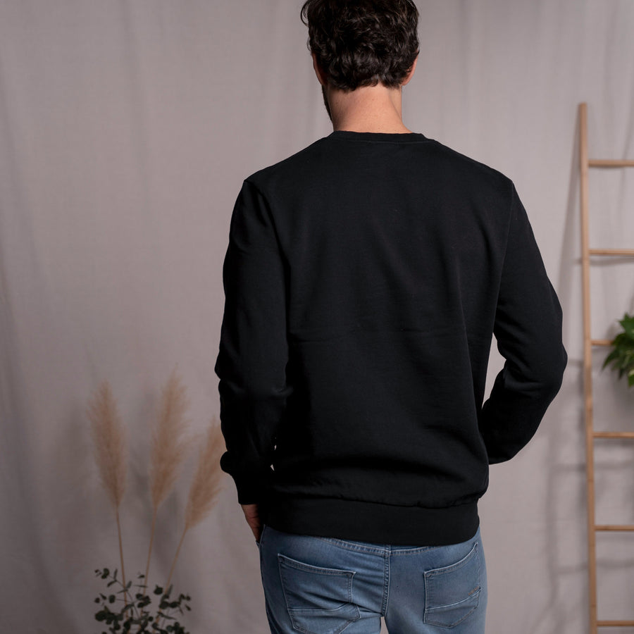 Vritz - Regular Fit Sweater aus Biobaumwolle, Schwarz